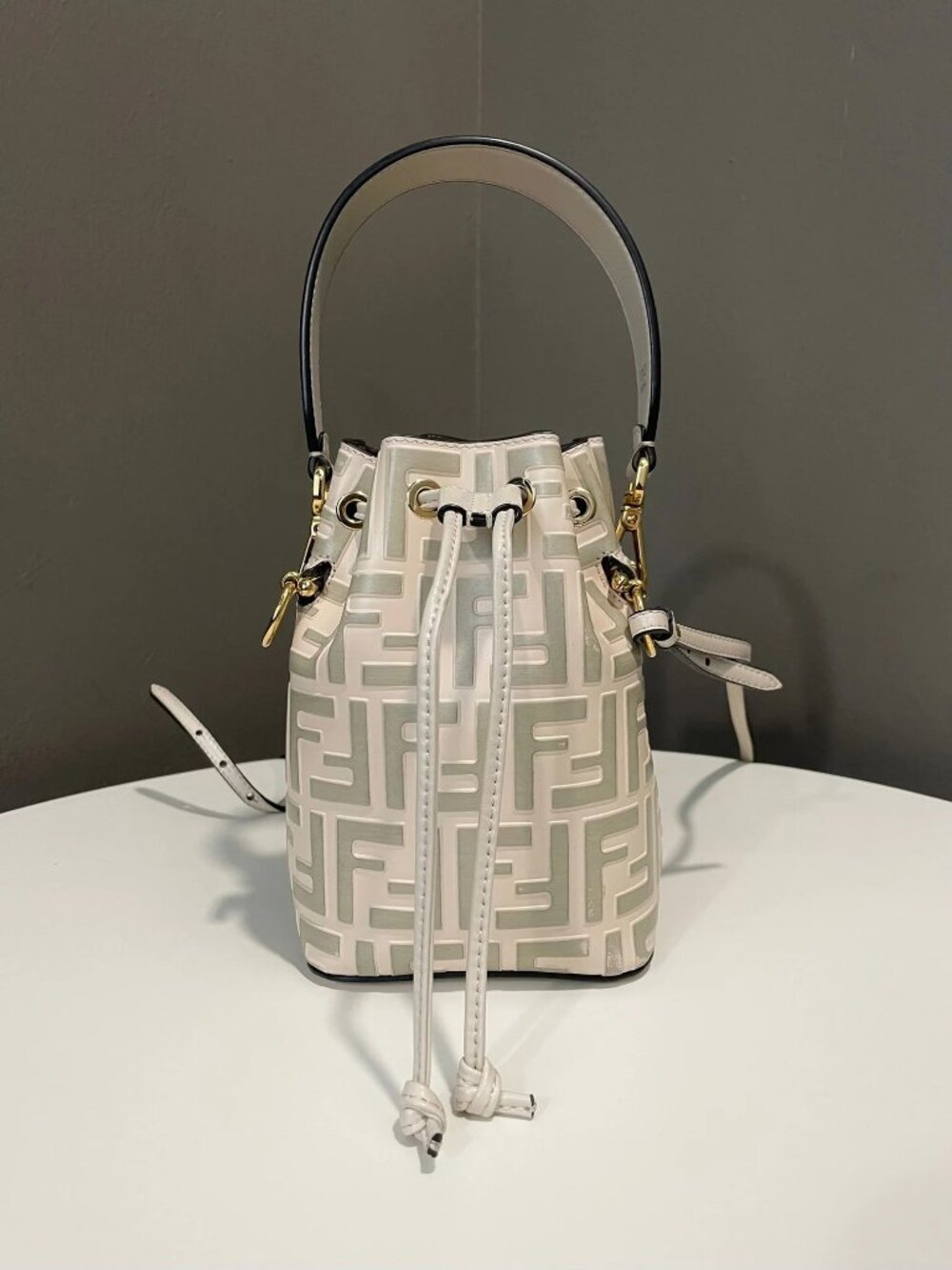 Fendi Mon Tresor Mini-Bag Grey / Beige - Picture 4 of 6